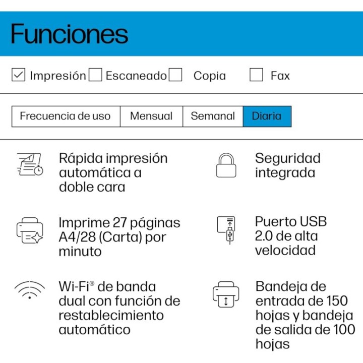 HP LaserJet SFP M207dw Impresora Láser Monocromo WiFi Dúplex
