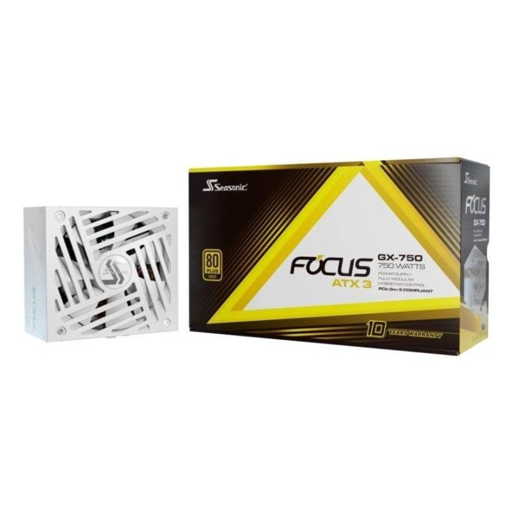 Seasonic Focus GX-750 White ATX 3 PCIe 5.1 750W 80 Plus Gold Modular