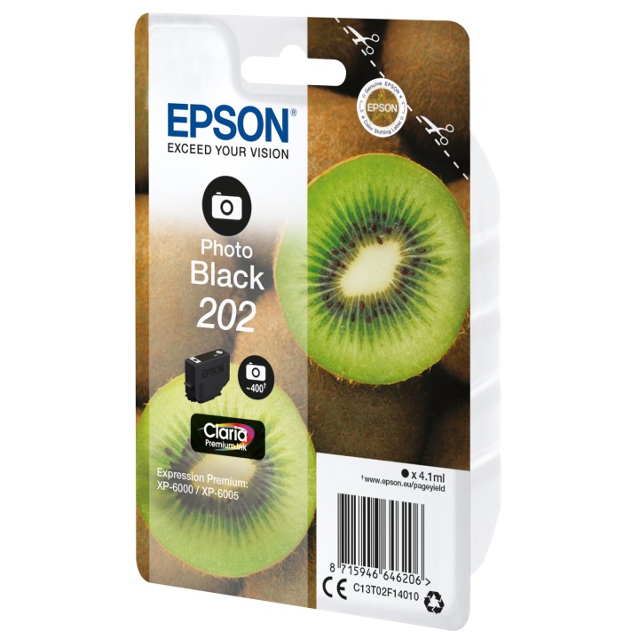 Tinta Epson 202 T02F1 Negro Photo 4.1ml (C13T02F14010)