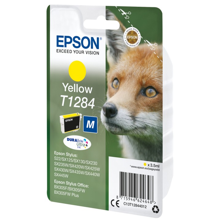 Tinta Epson T1284 Amarillo 3.5ml 260 pág (C13T12844012)