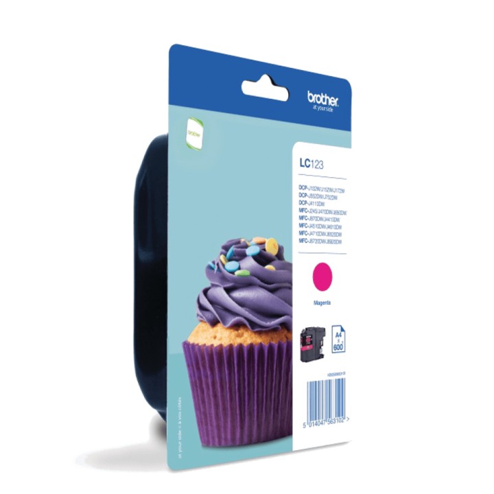 Tinta BROTHER Magenta 600 páginas (LC123MBP)