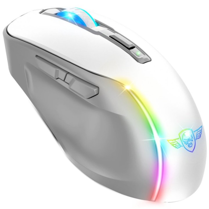 Spirit of Gamer Elite M50 Ratón Gaming Óptico Inalámbrico 8000 DPI Blanco