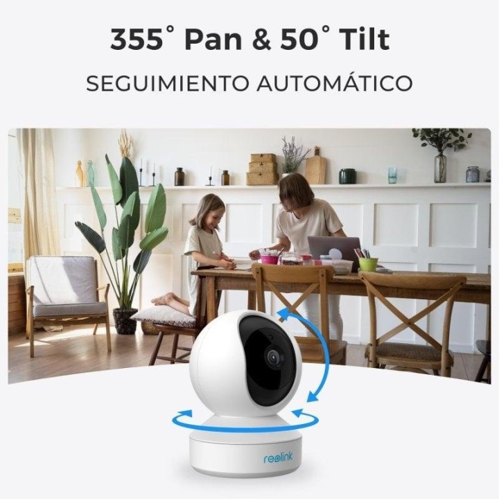 Reolink E Series E330 Cámara de Seguridad WiFi IP Exterior e Interior SuperHD 2K 355º Visión Nocturna
