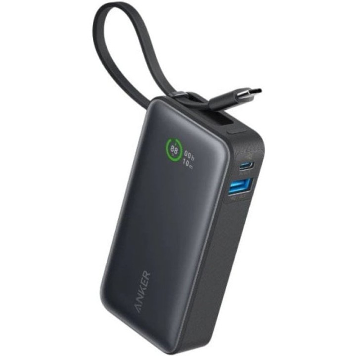 Anker Nano Power Bank 30W 10000mAh con Cable USB-C Incluido Negra