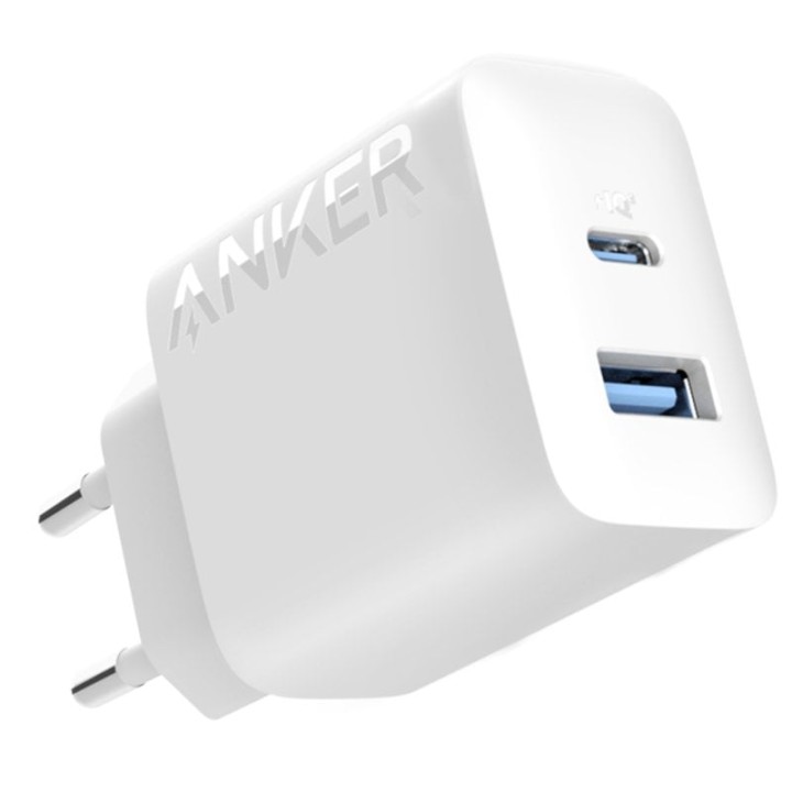 Anker Wall Charger Cargador USB/USB-C 20W Blanco