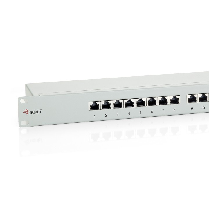 EQUIP Patch Panel 24p Cat.6 Apantallado Gris (EQ326324)