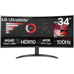 LG 34WR50QK-B 34" LED VA UltraWide QHD 100Hz FreeSync Curva