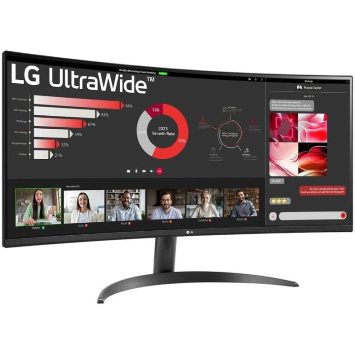 LG 34WR50QK-B 34" LED VA UltraWide QHD 100Hz FreeSync Curva
