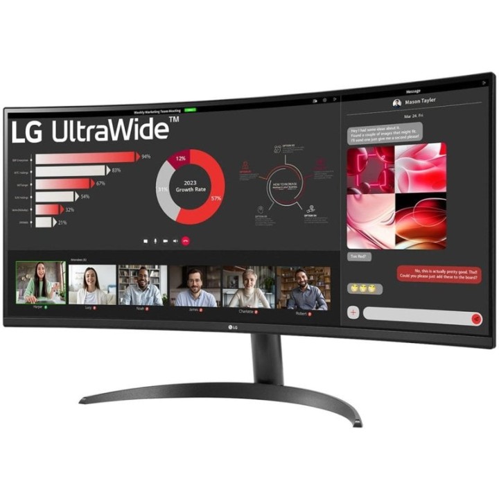 LG 34WR50QK-B 34" LED VA UltraWide QHD 100Hz FreeSync Curva
