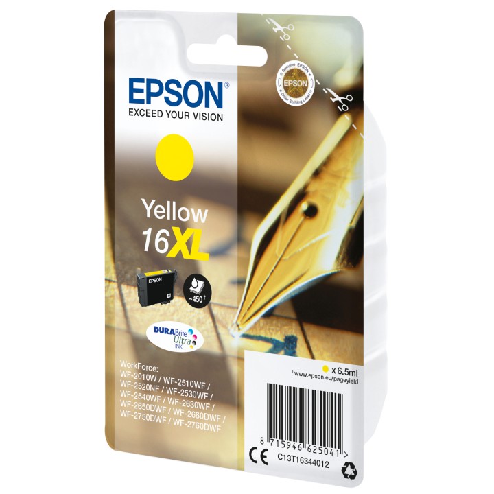 Tinta Epson 16XL T1634 Amarillo 6.5ml (C13T16344012)