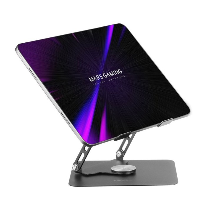 Mars Gaming MA-RSN Soporte para Portátiles y Tablets hasta 17" Ajuste Altura Rotación 360º Negro