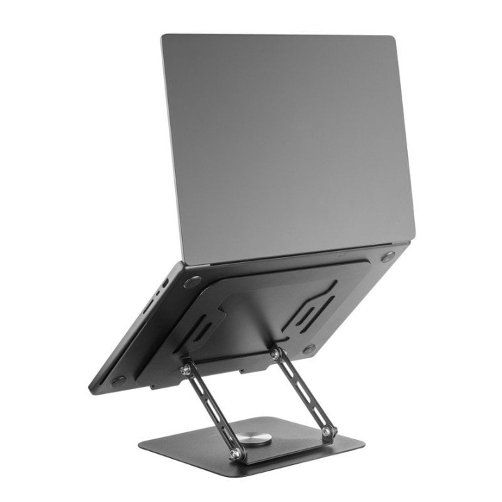 Mars Gaming MA-RSN Soporte para Portátiles y Tablets hasta 17" Ajuste Altura Rotación 360º Negro