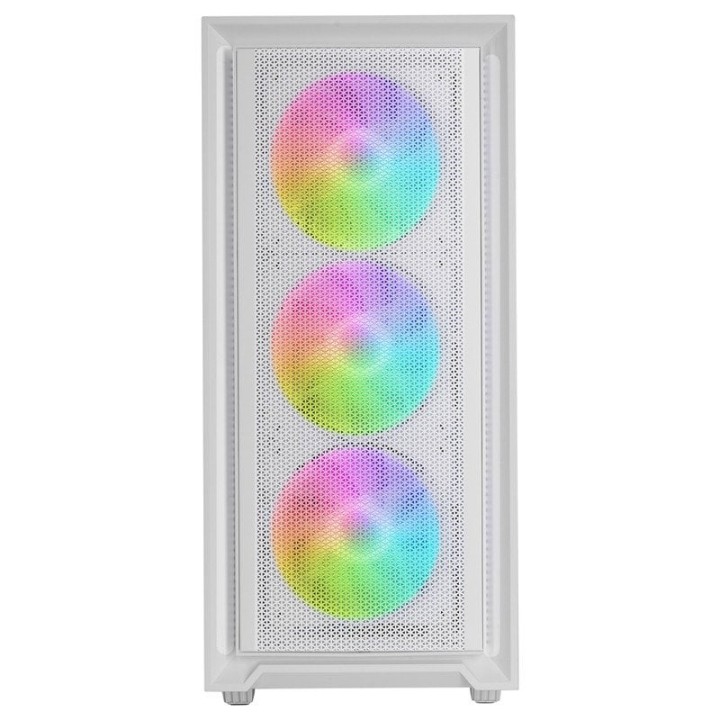 Mars Gaming MC-AIR Caja Gaming ATX 4x Ventiladores FRGB 12cm Frontal Mesh Cristal Templado Blanco