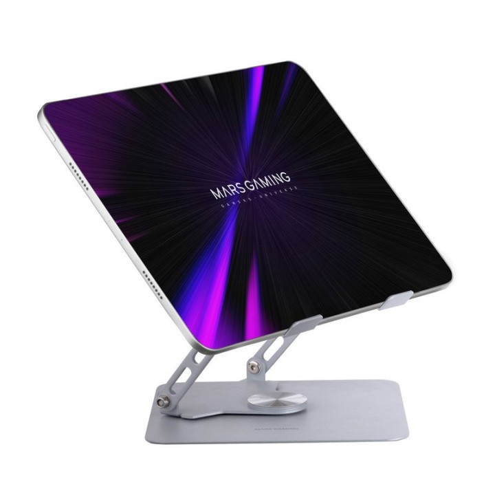 Mars Gaming MA-RSN Soporte para Portátiles y Tablets hasta 17" Ajuste Altura Rotación 360º Blanco