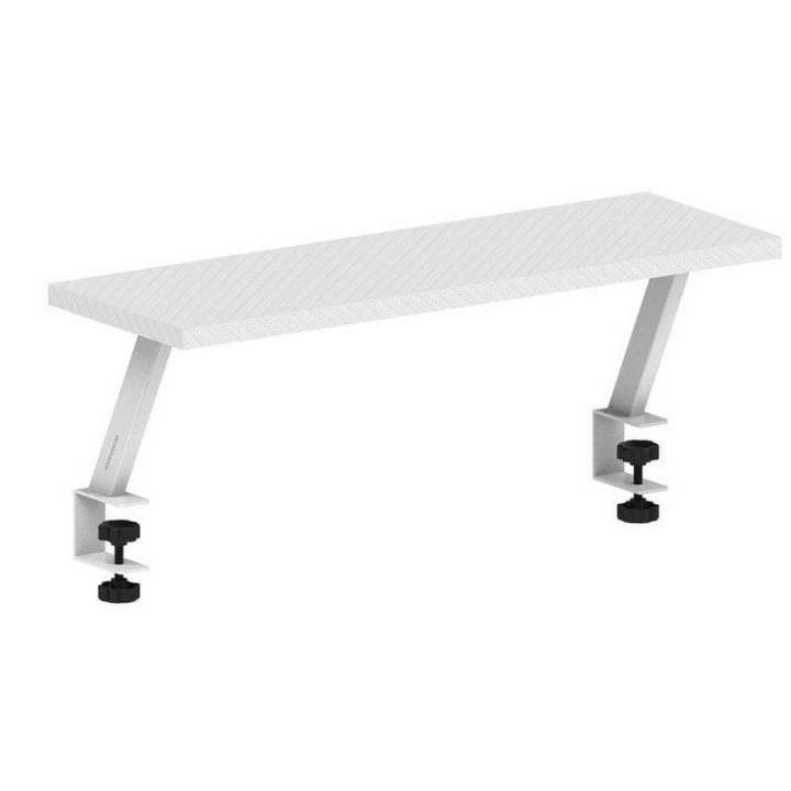 Mars Gaming MGDS Soporte Elevador Monitor 60x20cm Tablero Fibra de Carbono Estructura Acero Blanco