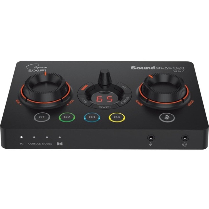 Creative Sound Blaster GC7 DAC RGB Tarjeta de Sonido Externa USB Super X-Fi para Streaming