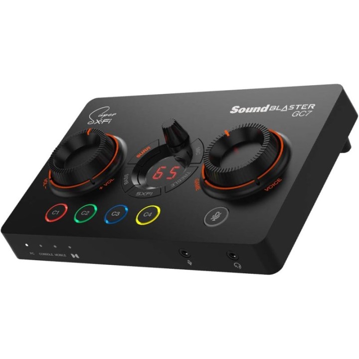 Creative Sound Blaster GC7 DAC RGB Tarjeta de Sonido Externa USB Super X-Fi para Streaming