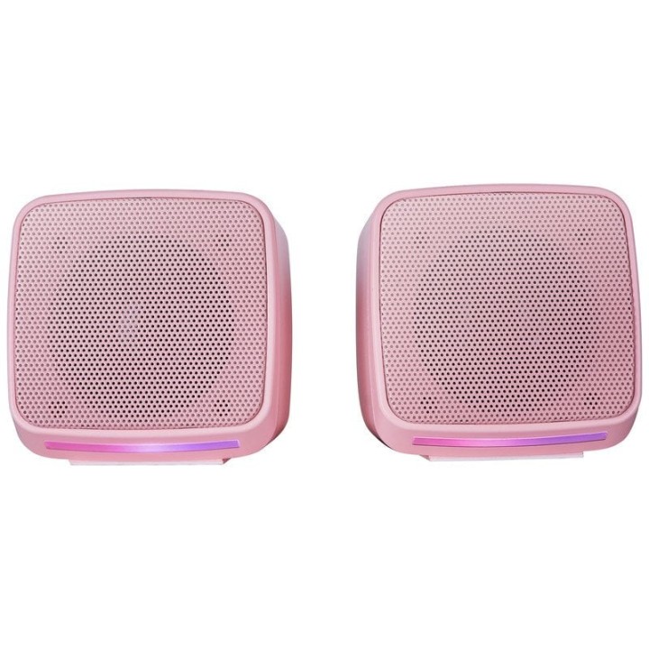 Mars Gaming MS-PRO Altavoces RGB Flow con Caja de Control 10W Rosa