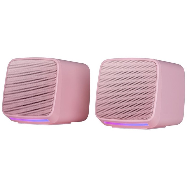 Mars Gaming MS-PRO Altavoces RGB Flow con Caja de Control 10W Rosa
