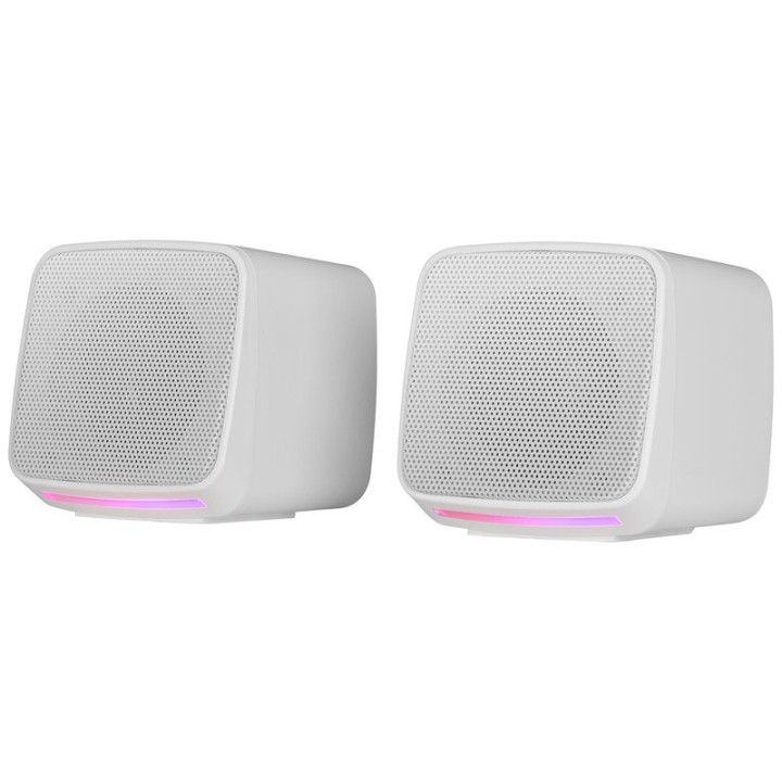 Mars Gaming MS-PRO Altavoces RGB Flow con Caja de Control 10W Blanco