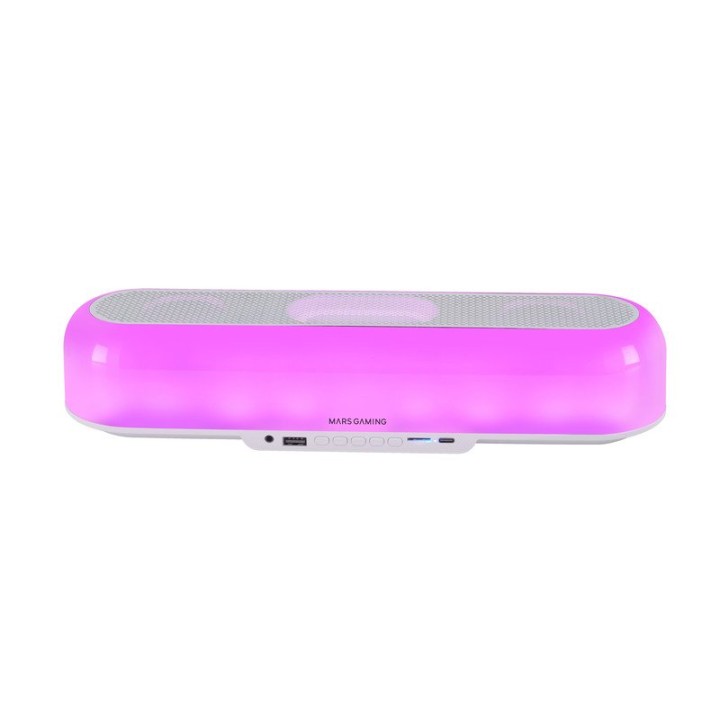 Mars Gaming MSB-ORB Altavoz Portátil + Barra Sonido Bluetooth RGB 5.3 360º 20W Blanco