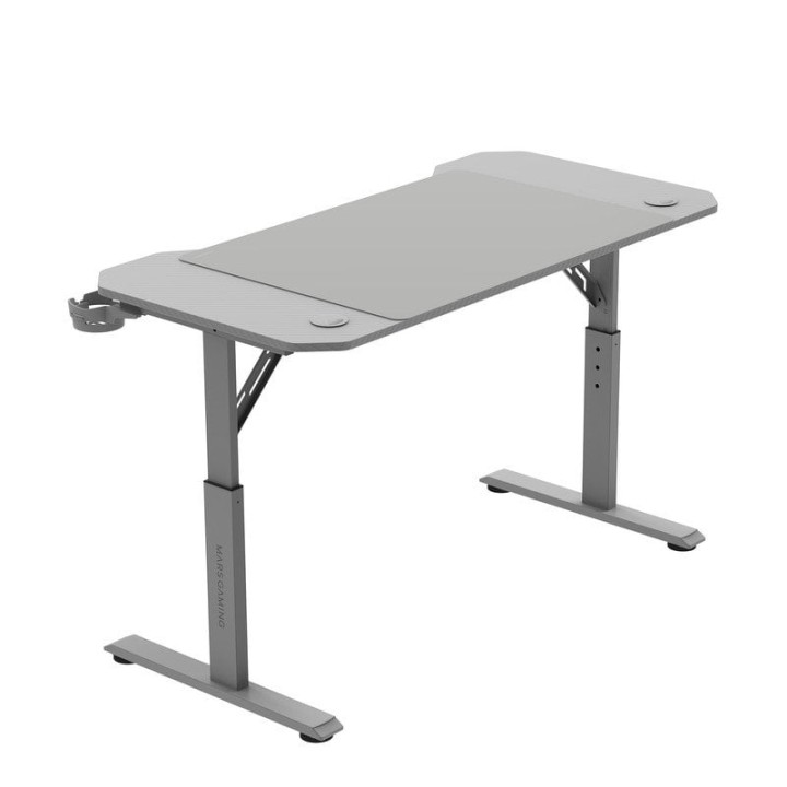 Mars Gaming MGD-ERGO120 Mesa Altura Ajustable 3 Posiciones Ergonómica Alfombrilla 120x60cm Blanco