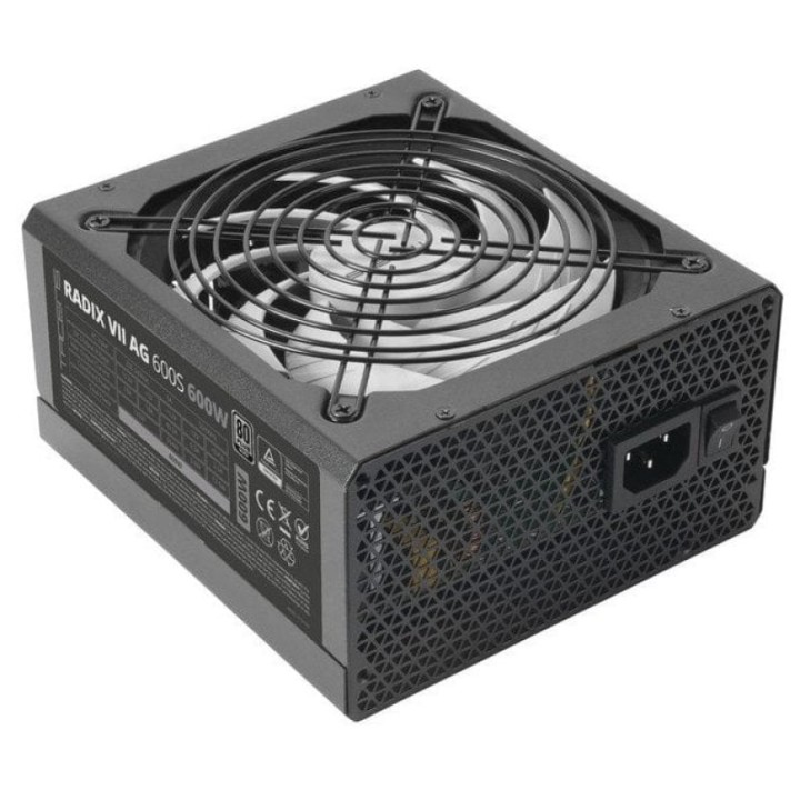 Tacens RADIX VII AG 600S Fuente Alimentación ATX 600W 10 Años Garantía 80plus Silver 87% Negro