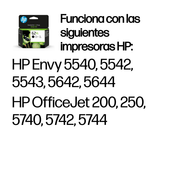 Tinta HP 62XL Negro 12ml 600 páginas (C2P05AE)