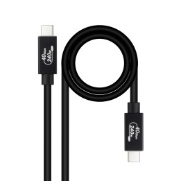 Nanocable USB-C 4.0 M/M 1.8m Negro (10.01.5002)