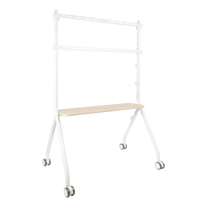 Soporte de Suelo TOOQ 49"-80" Blanco/Haya (FS20207M-W)