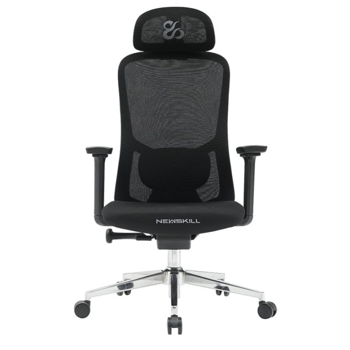 Newskill Nue Silla Gaming Ergonómica Malla Transpirable con Soporte Lumbar Negro