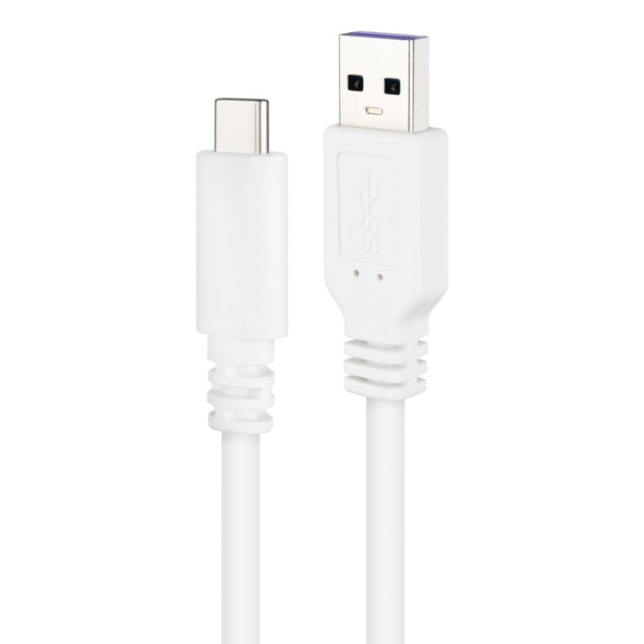 Nanocable Cable USB 2.0 USB-C Macho a USB-A Macho 2m Blanco