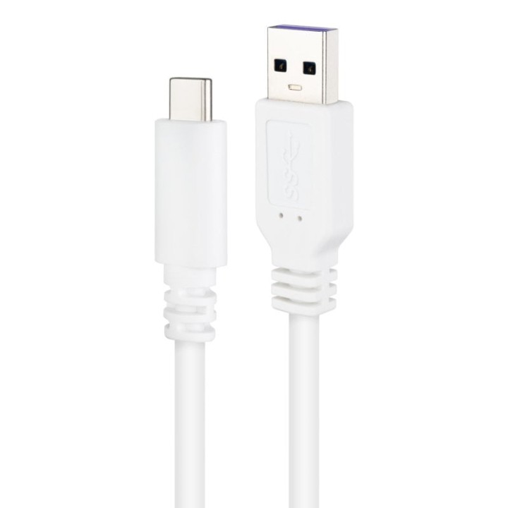 Nanocable Cable USB 2.0 USB-C Macho a USB-A Macho 3m Blanco