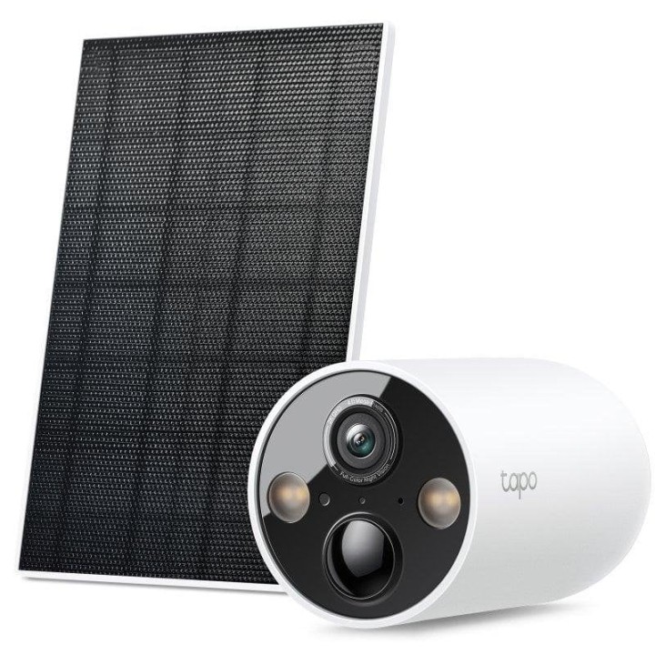 Tapo C425 Kit Cámara de Vigilancia con Panel Solar y Batería, 2K QHD, Detección IA Gratuita Avanzada, Visión Nocturna a Color