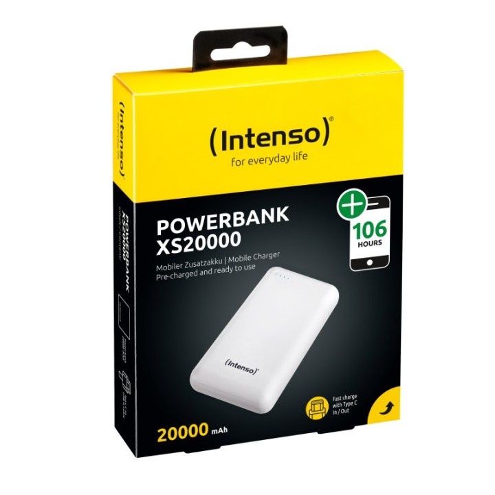 Intenso XS20000 Powerbank Batería Portátil USB-C/USB 20000mAh Blanco