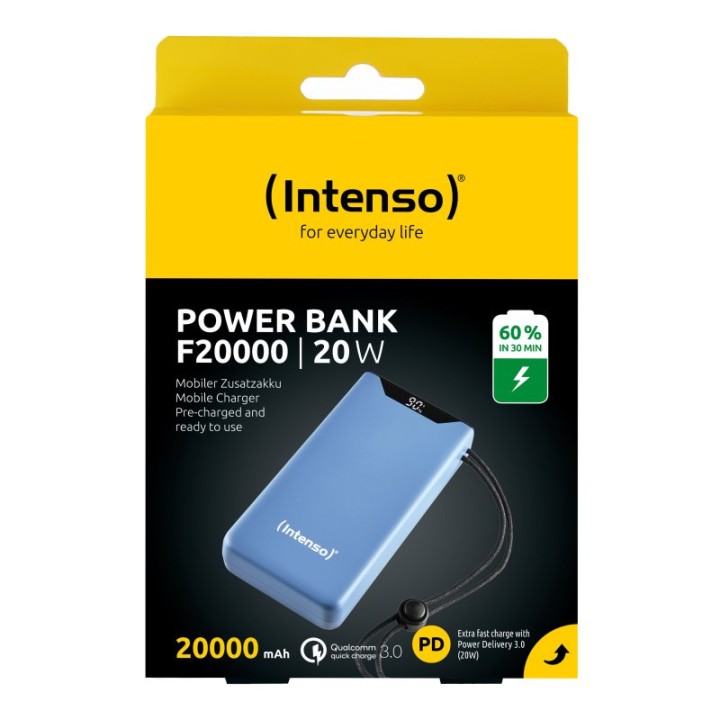 Intenso F20000 Powerbank Batería Portátil USB-C 20000mAh Azul