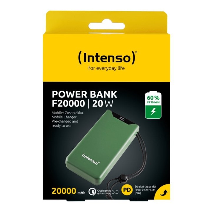 Intenso F20000 Powerbank Batería Portátil 20000mAh Verde