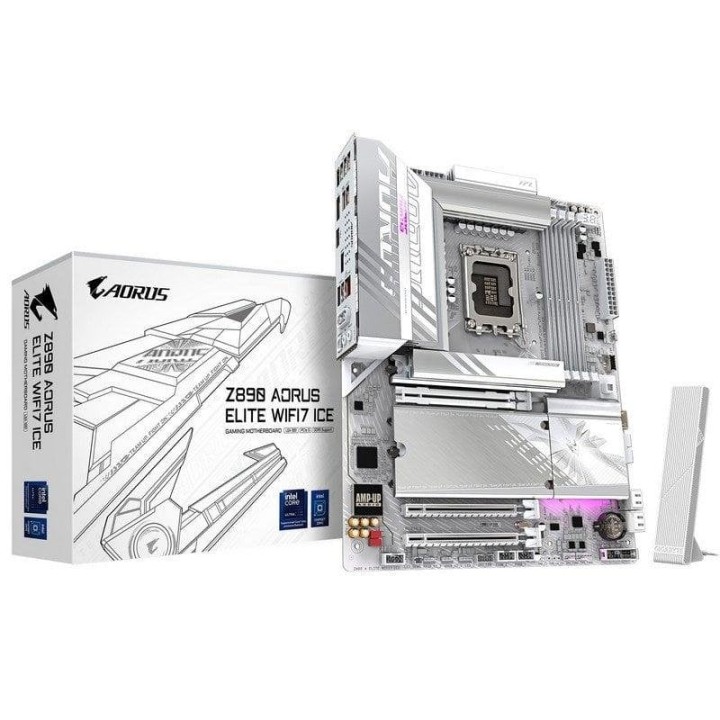 Placa Base Gigabyte Z890 AORUS ELITE WIFI7 ICE Intel Z890 LGA1851 DDR5 ATX Wi-Fi 7 Thunderbolt 4