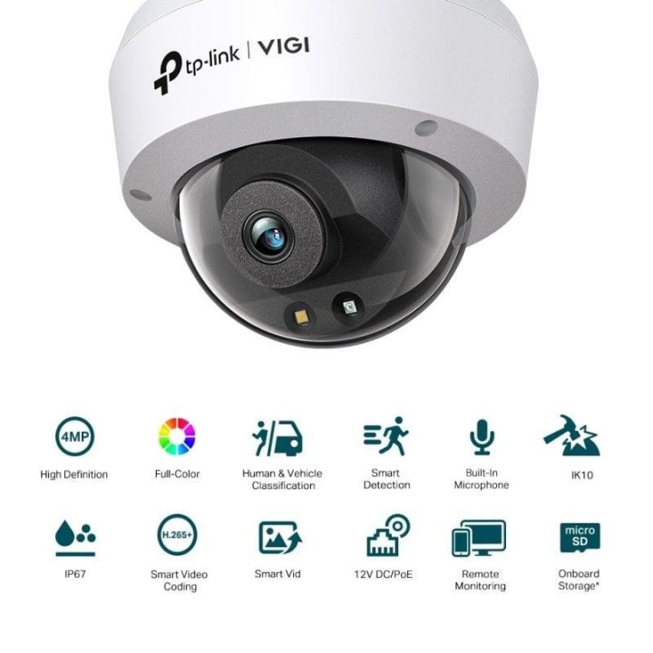 TP-Link VIGI C240 Cámara IP VIGI Tipo Dome Full Color de 4MP