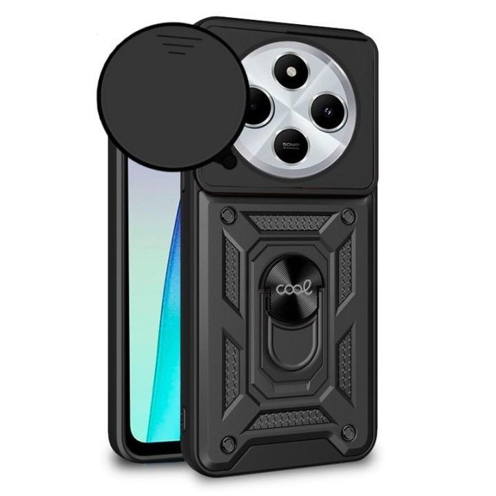 Cool Carcasa para Xiaomi Redmi 14C / POCO C75 Hard Ring Negro