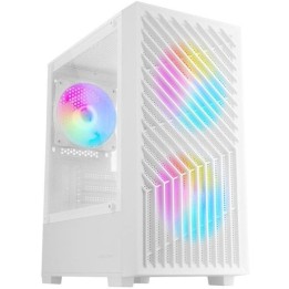 Mars Gaming MC-Vortex Caja Gaming Micro ATX Cristal Templado 3x Ventiladores FRGB 12cm Blanco