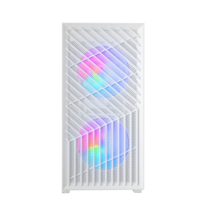 Mars Gaming MC-Vortex Caja Gaming Micro ATX Cristal Templado 3x Ventiladores FRGB 12cm Blanco