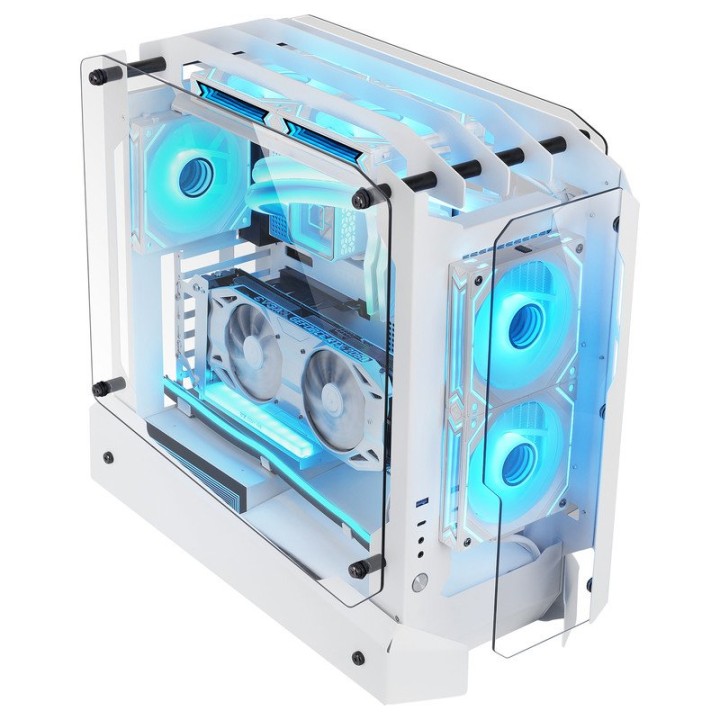 Mars Gaming MC-Edge Caja Gaming ATX Diseño Open Air Triple Cristal Templado USB-C USB 3.0 Blanco
