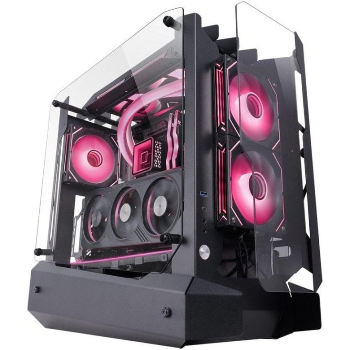 Mars Gaming MC-Edge Caja Gaming ATX Diseño Open Air Triple Cristal Templado USB-C USB 3.0 Negro