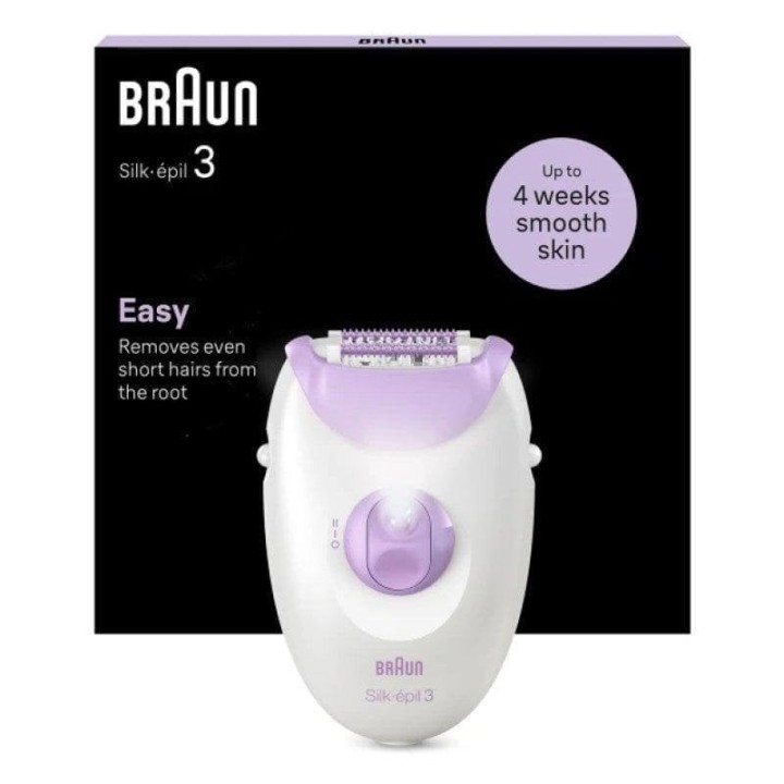 Braun Silk-épil 3 3-000 Depiladora de Pinzas con Luz Integrada y Cabezal para Masaje