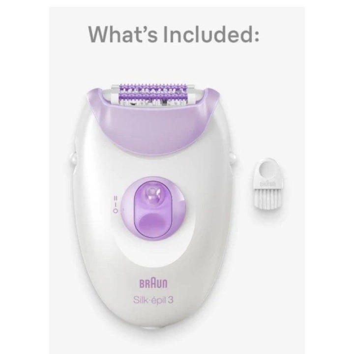 Braun Silk-épil 3 3-000 Depiladora de Pinzas con Luz Integrada y Cabezal para Masaje