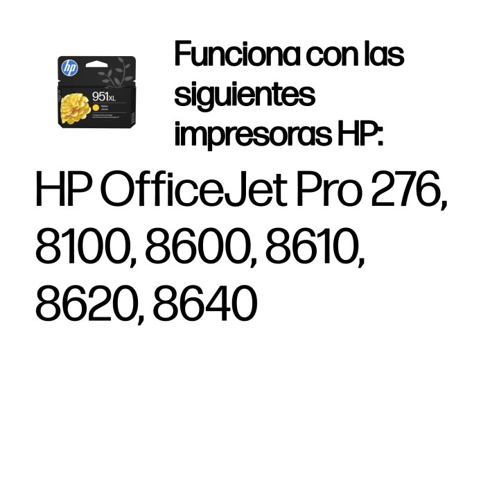 Tinta HP 951XL Amarillo 17ml 1500 páginas (CN048AE)