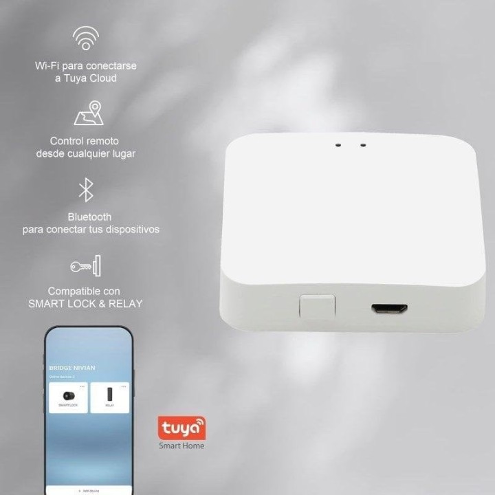 Nivian Bridge Extension para NV-SMARTLOCK Proporciona Wifi a la Cerradura Inteligente