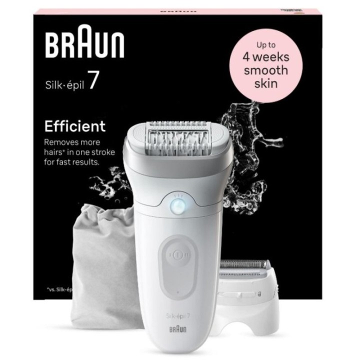 Braun Silk-épil SE7-041 Wet & Dry Depiladora Eléctrica 3 cabezales Gris