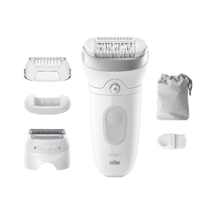 Braun Silk-épil SE7-041 Wet & Dry Depiladora Eléctrica 3 cabezales Gris
